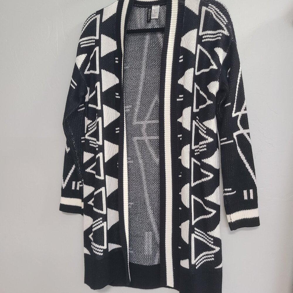 Black and white cardigan
